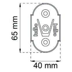 Plade til indstiksh�ngsel 1102 Hvid 2-pak