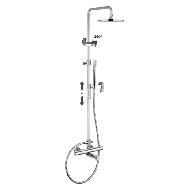 Paffoni Birillo Brusekolonne med h�ndbruser Krom