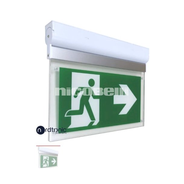 ECOtech Exit skilt, topmonteret