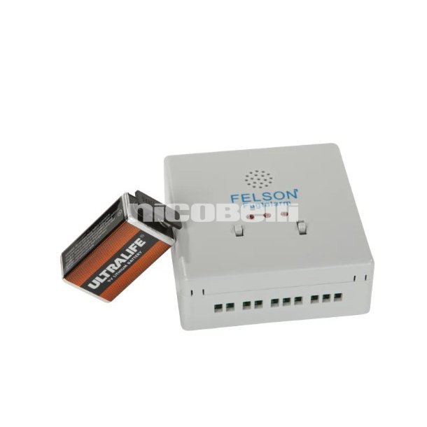 Fugtmelder/fugtalarm med rel� og litium batteri