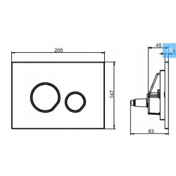 Betjeningsplade Ineo 2C mat sort