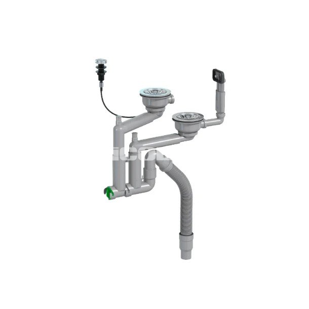 Franke afl�bss�t 1.1/2 &amp; 2 kumme med l�ft-op ventil