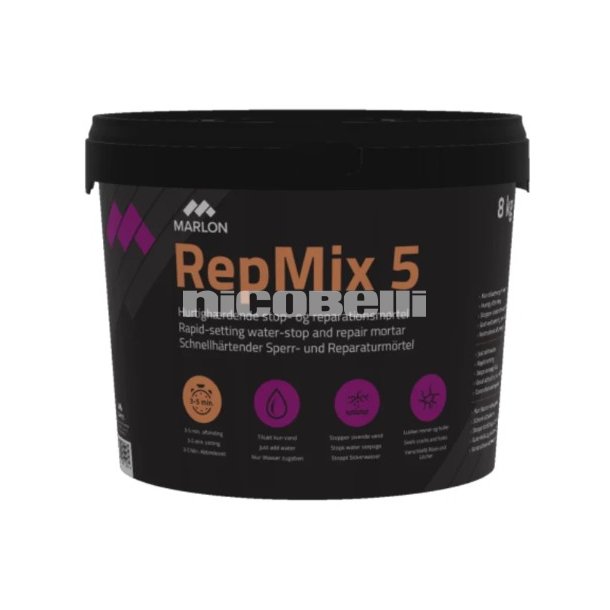 Marlon RepMix 5 stop- og reparationsm�rtel, 8 kg