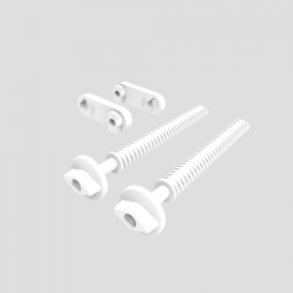 Sanit s�t med st�nger til trykplade. 2stk inkl. holder