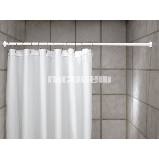 Brusestang, teleskop 125-220 cm hvid