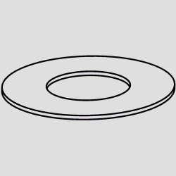 Sanit pakning til udl�bsventil / skyllegarniture 31x64x2.8