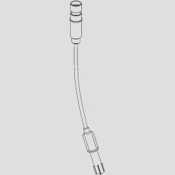 Sanit trykspiral / kabel 500mm r�d