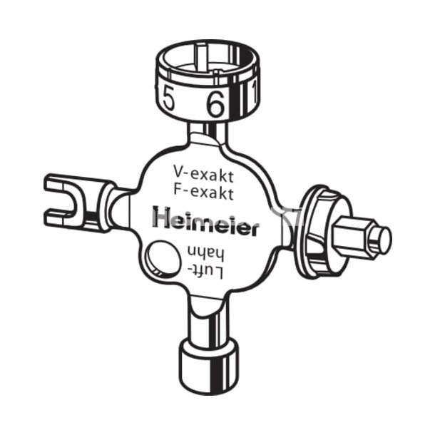 Heimeier universaln�gle med flere muligheder