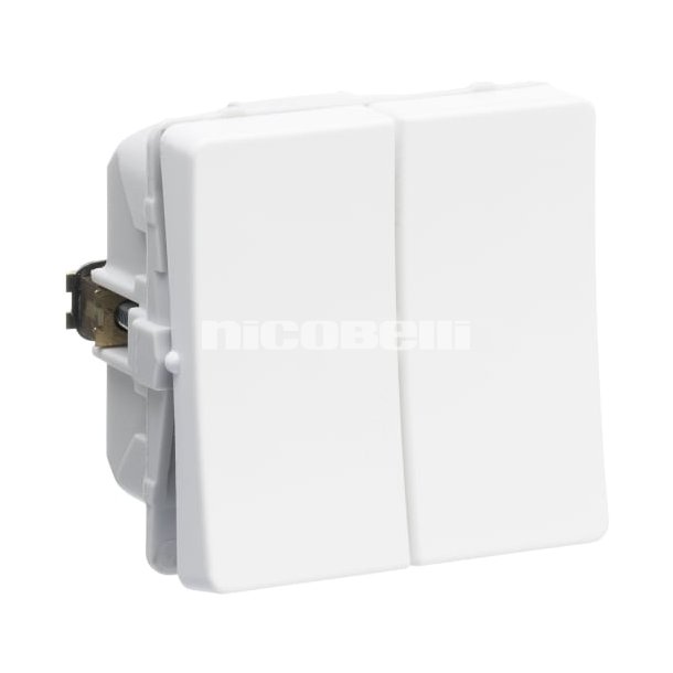 Fuga afbryder krone 16AX 250V hvid