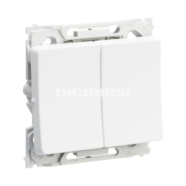 Opus66 afbryder krone 16AX 250V hvid