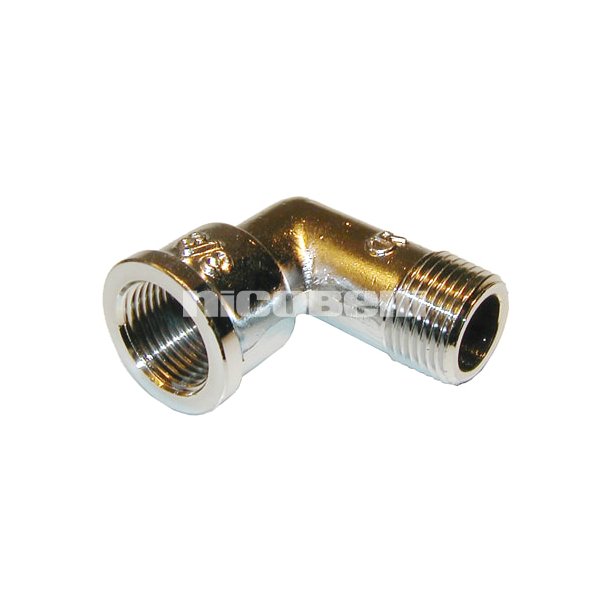 Vinkel 1/2" M/N krom