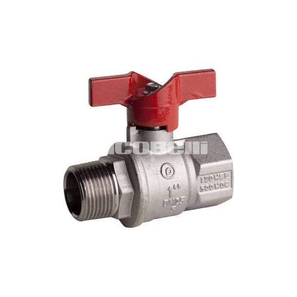 Pettinaroli 1/2" TEA kuglehane med T-greb, muffe/nippel