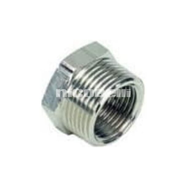 1/2" x 3/8" Nippelmuffe forkromet Messing Afzinkningsfri