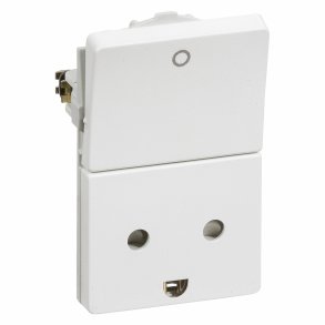Fuga stikkontakt 2 pol 1.5M M/J i hvid