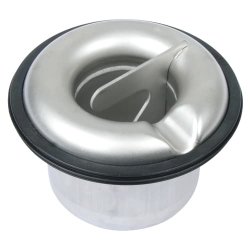 Todelt indbygningsvandls, lav-vandlukkehjde = 50 mm-rustfrit