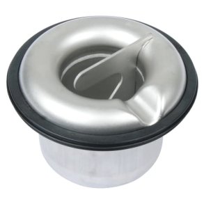 Todelt indbygningsvandls, lav-vandlukkehjde = 50 mm-rustfrit