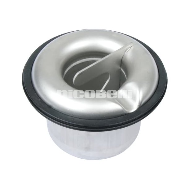 Todelt indbygningsvandls, lav-vandlukkehjde = 50 mm-rustfrit