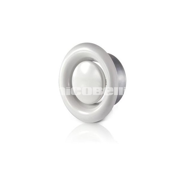 Udsugningsventil KU100mm m/ramme