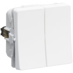 Fuga afbryder dobbelt korrespondance 16AX 250V hvid   