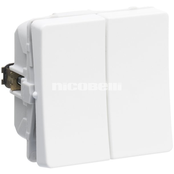 Fuga afbryder dobbelt korrespondance 16AX 250V hvid   