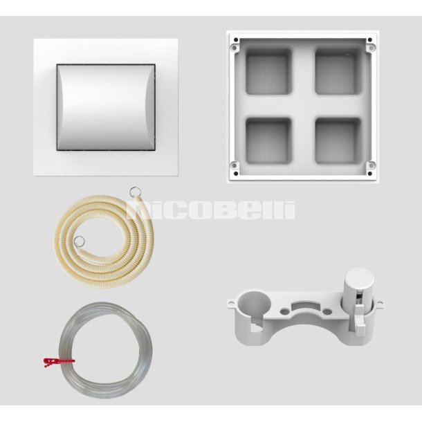 Sanit wc trykknap pneumatisk 1 skyl i hvid