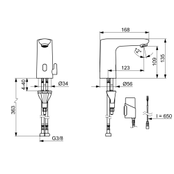 Oras Electra berringsfri hndvaskarmatur