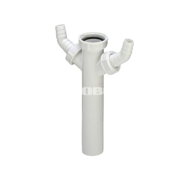 1.1/2" x 40 mm Tilslutningsrr med dobbelt studs