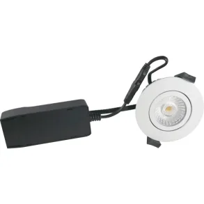 Downlight Low Profile ECO LED 6W 440 lumen, 3000K, rund, mat hvid