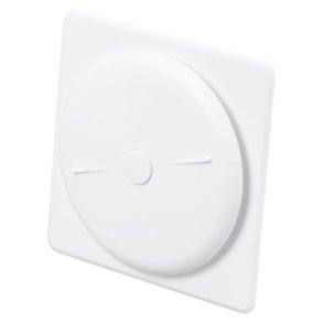  Tallerkenventil �97 mm spiro hvid med rund studs, type 68.4