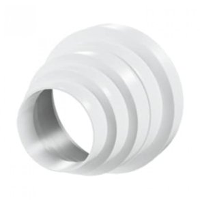 Adapter til runde r�r �80/100/120/125/150 mm, hvid