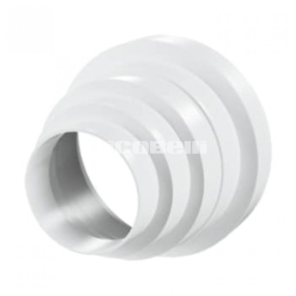 Adapter til runde r�r �80/100/120/125/150 mm, hvid