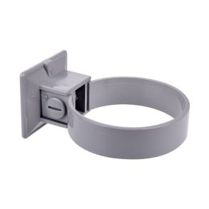 90 mm Plastmo gr� plast r�rholder 2 stk.