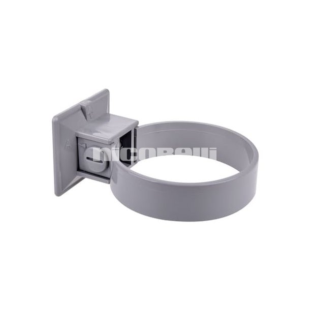 90 mm Plastmo gr� plast r�rholder 2 stk.