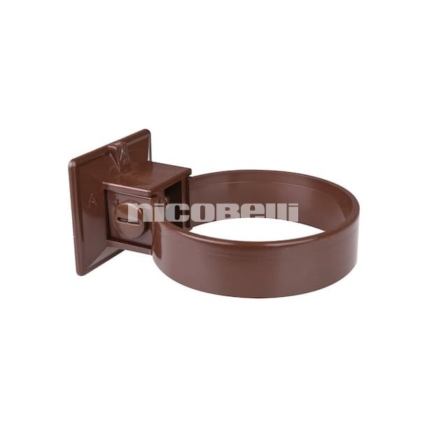 75 mm Plastmo brun plast rrholder 2 stk.