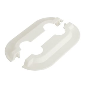 Dobbelt gulvroset 13/15,mm 35mm hvid, 1 stk