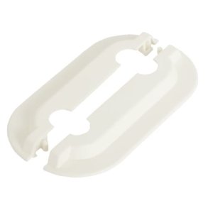 Dobbelt gulvroset 13/15,mm 50mm hvid, 1 stk