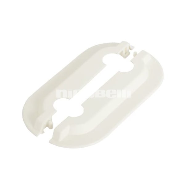 Dobbelt gulvroset 13/15,mm 50mm hvid, 1 stk