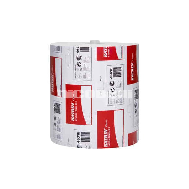  Katrin hndklderulle, Classic, hvid, 2-lags