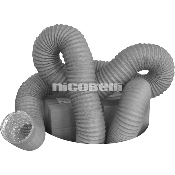 Flex-160, �land Flexslange PVC-belagt aluminiumsfolie p� st�lspiral L=5000