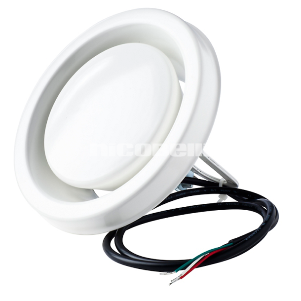 KSO �=125 udsugningsventil m/24V motor og indbygget hygrostat, (m/ramme)