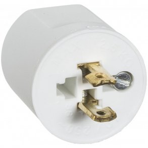 Lampestikprop 2-leder, hvid