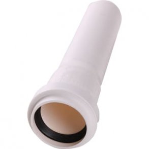 Plast afl�bsr�r hvid 40 mm, flere l�ngder