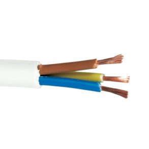Ledning H05VV-F PKAJ 3G1 hvid S100 100M RULLE