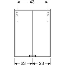 If� Option spejlskab Bas 50 hvid med LED belysning