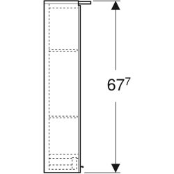If� Option spejlskab Bas 50 hvid med LED belysning