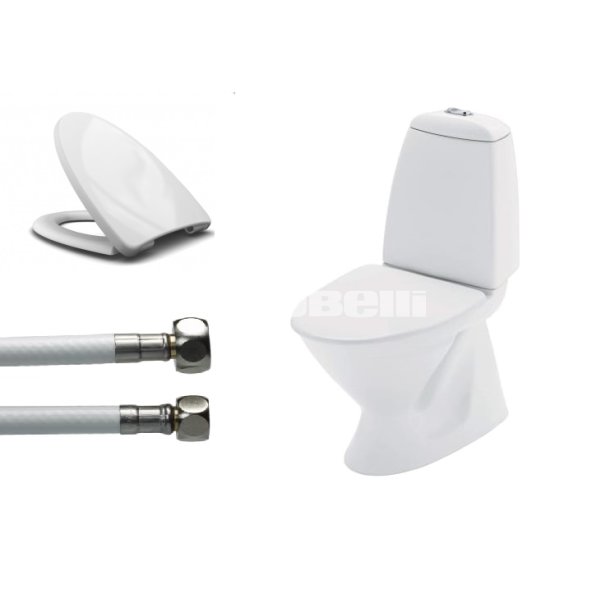 Toiletpakke IF� Cera med skjult s-l�s, slange og s�de
