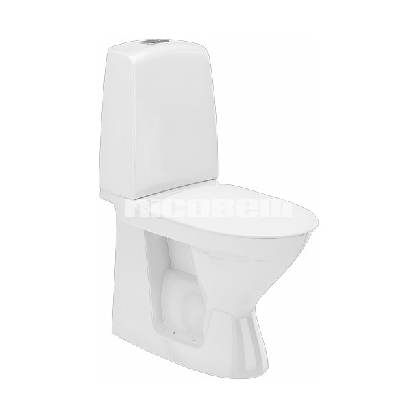 If Spira Rimfree gulvstende toilet med lukket S-ls, 4/2 liter