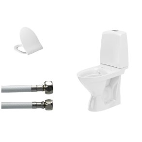 Toiletpakke IF� Spira med skjult s-l�s, slange og NICO Seat Nordics softclose s�de
