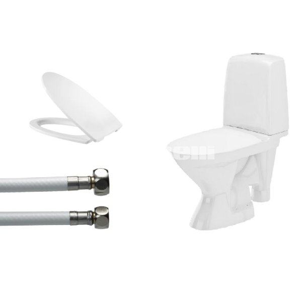 Toiletpakke IF� Spira med �ben s-l�s, slange og pressalit 956 softclose s�de