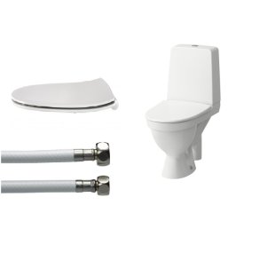 Toiletpakke Laufen Kompas med �ben s-l�s, slange og s�de